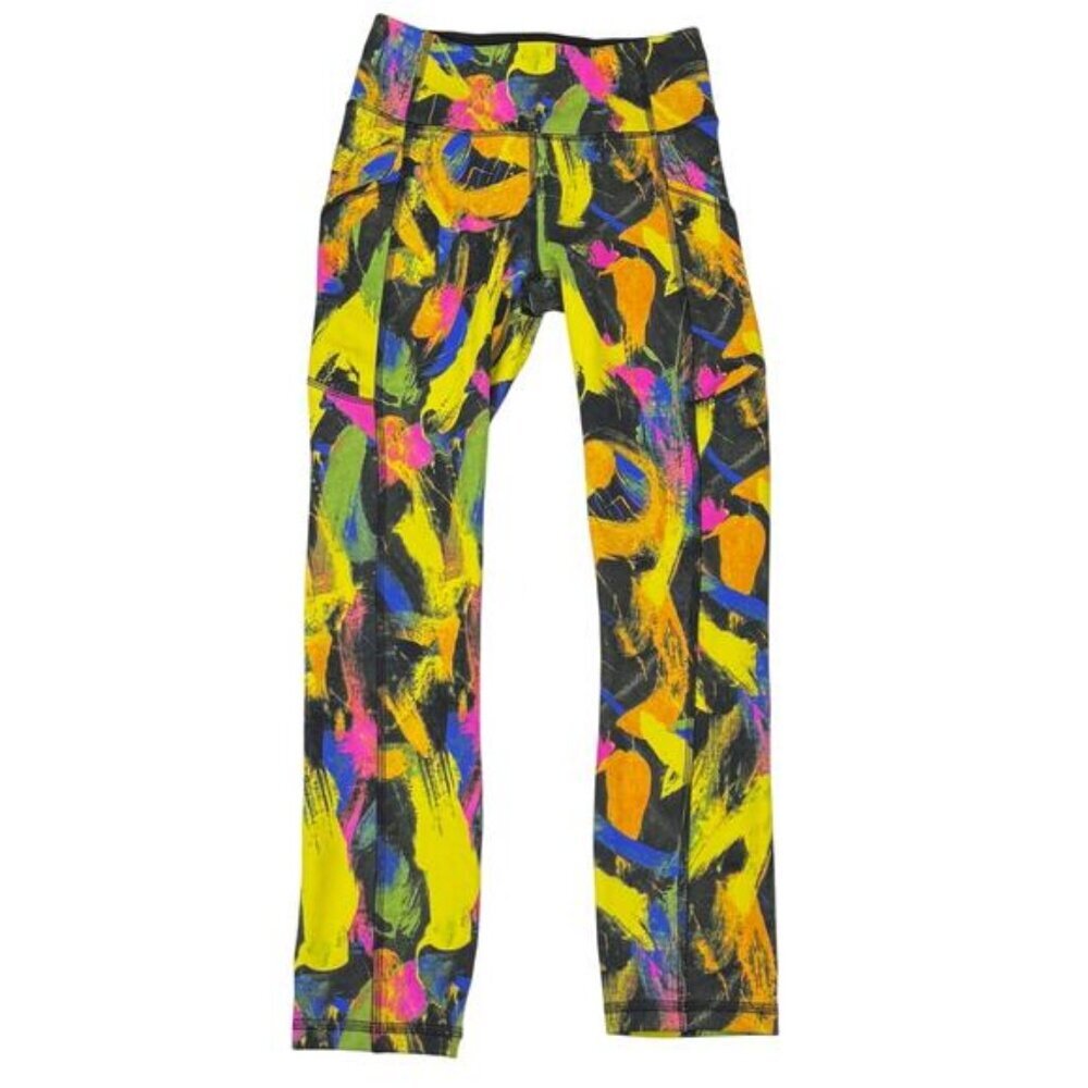 Lululemon Invigorate High-Rise Crop Everlux 23" In Undertone Black Multi Size 2 - Picture 5 of 8